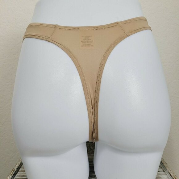 Vintage Alfani Underneath Tan Thong XSmall HTF Shaping Nylon Spandex Everyday - Picture 6 of 8